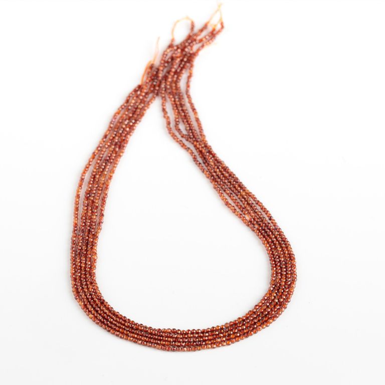 Granat orange sfere fatetate 2 mm I Magazinuldepietre.ro