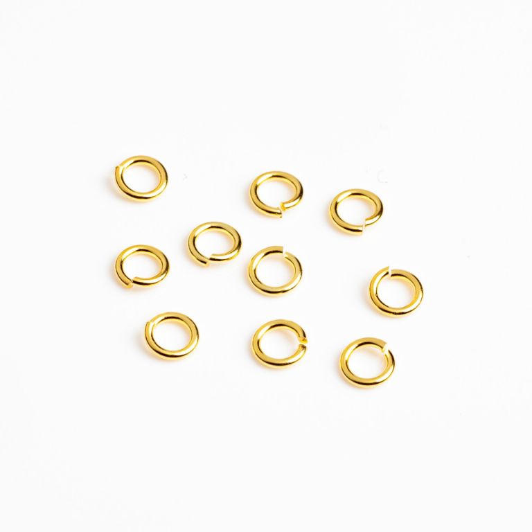 Zale argint placat aur 14K 0.7x4 mm - 10 buc I Magazinuldepietre.ro