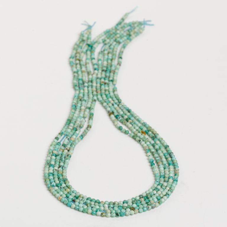 Turcoaz natural Peru sfere fatetate 2.5 mm I Magazinuldepietre.ro