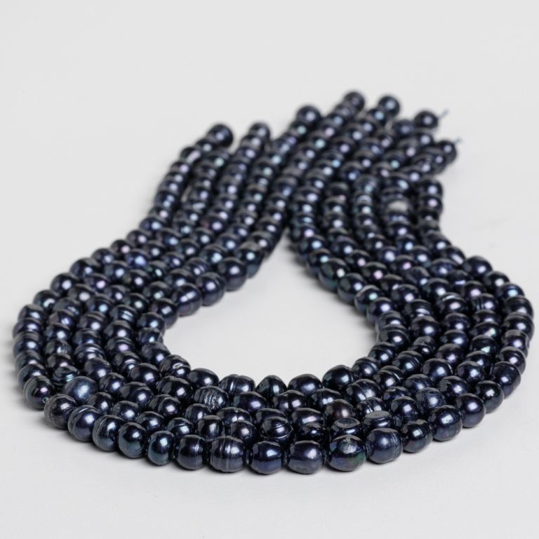 Pietre Semipretioase - Perle de cultura negru 7-8 mm