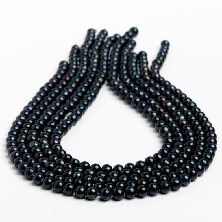 Perle de cultura negru 6-7 mm I Magazinuldepietre.ro