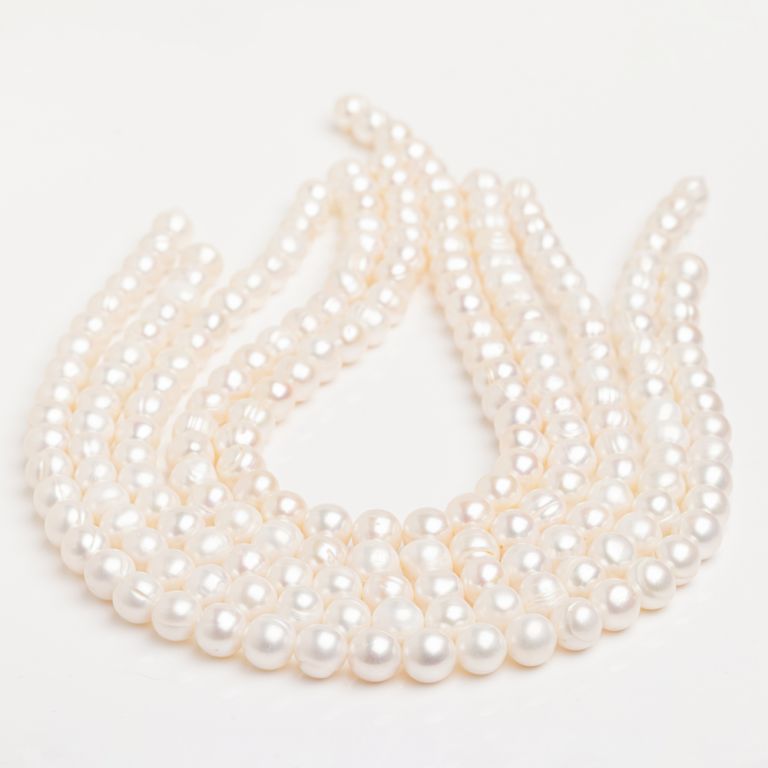Perle de cultura alb 10-11 mm I Magazinuldepietre.ro
