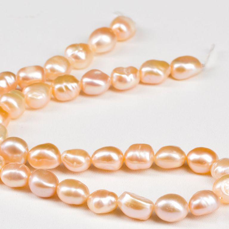 Perle de cultura piersica forme neregulate 10-11 mm I Magazinuldepietre.ro