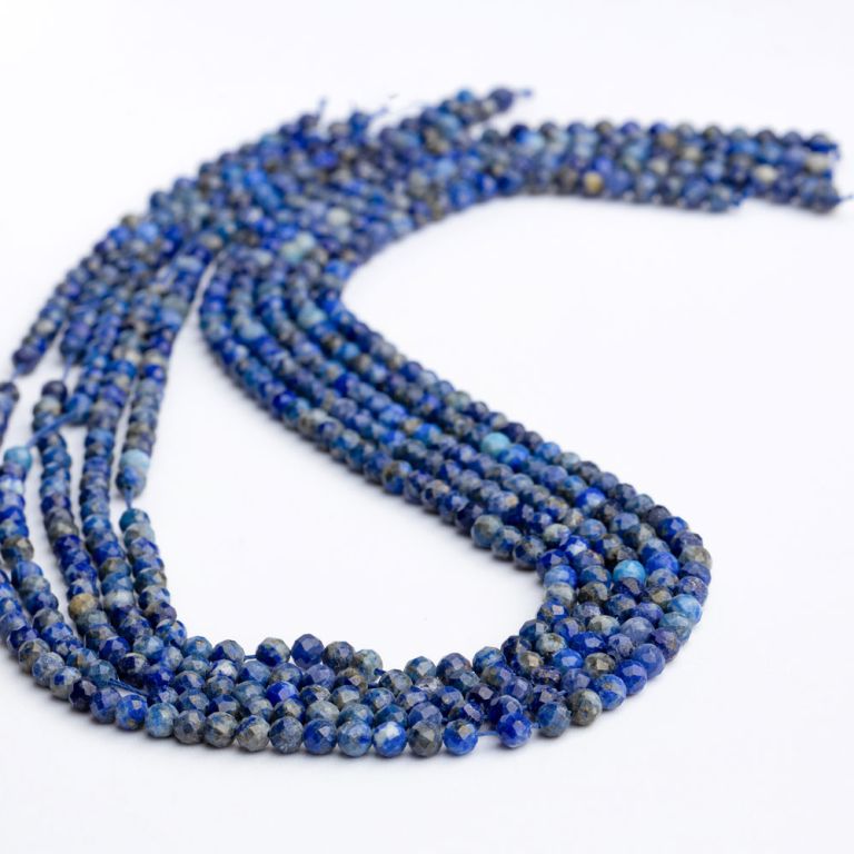 Lapis lazuli sfere fatetate 4 mm I Magazinuldepietre.ro