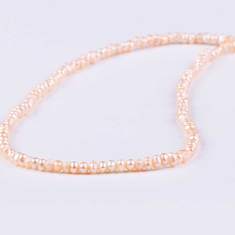 Perle de cultura piersica forme neregulate 3-4 mm I Magazinuldepietre.ro