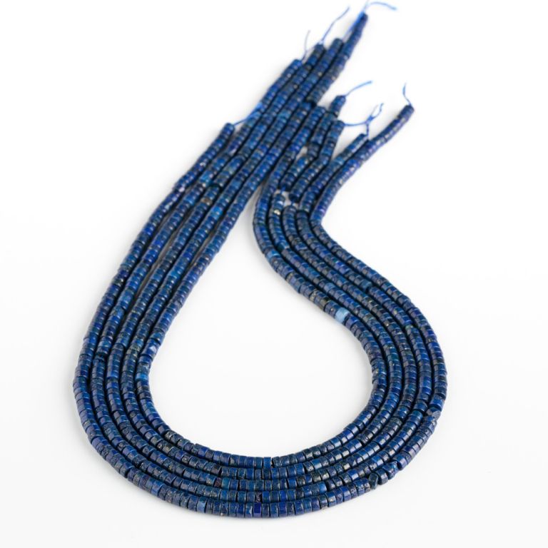 Lapis lazuli discuri drepte 2x4 mm I Magazinuldepietre.ro