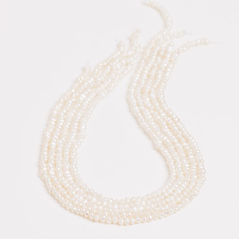 Pietre Semipretioase - Perle de cultura alb 3-4 mm v2