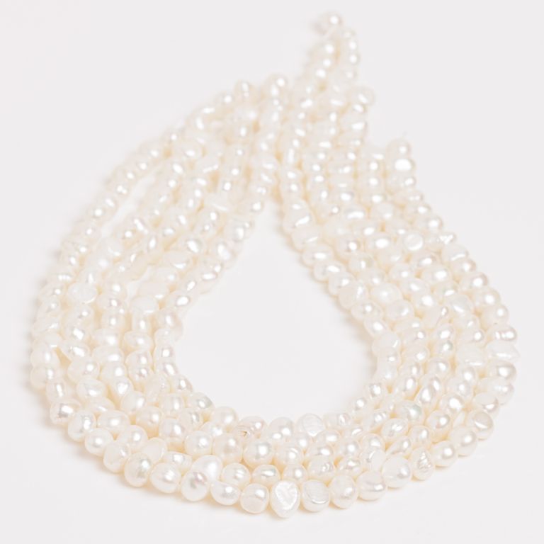 Pietre Semipretioase - Perle de cultura alb forme neregulate 7-8 mm v1