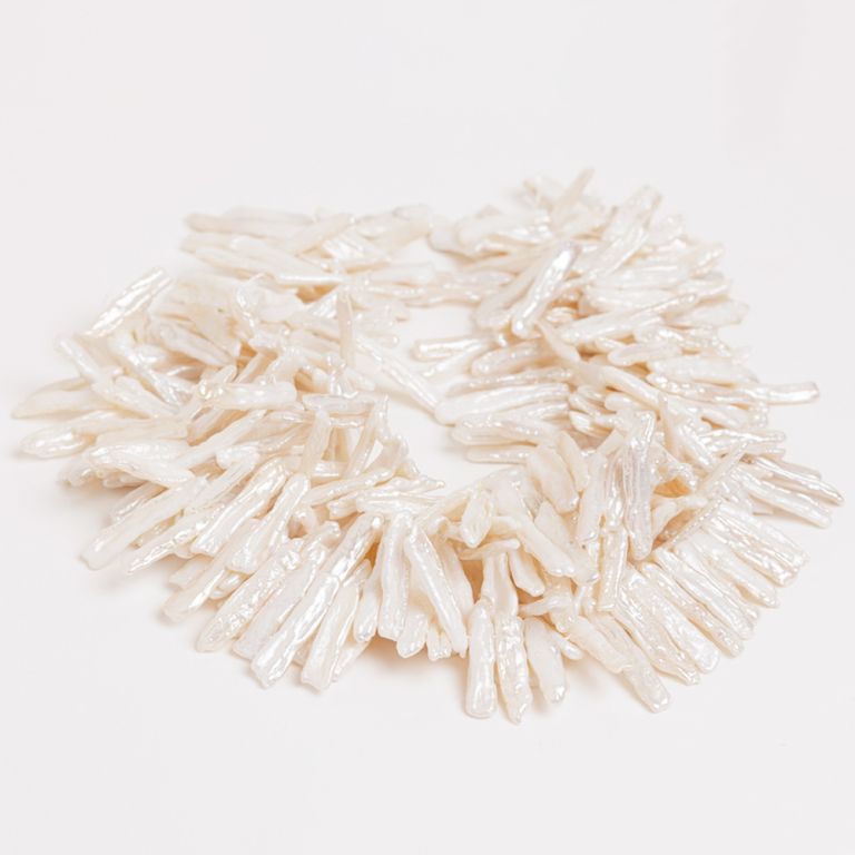 Pietre Semipretioase - Perle de cultura baroc alb colti 30 mm
