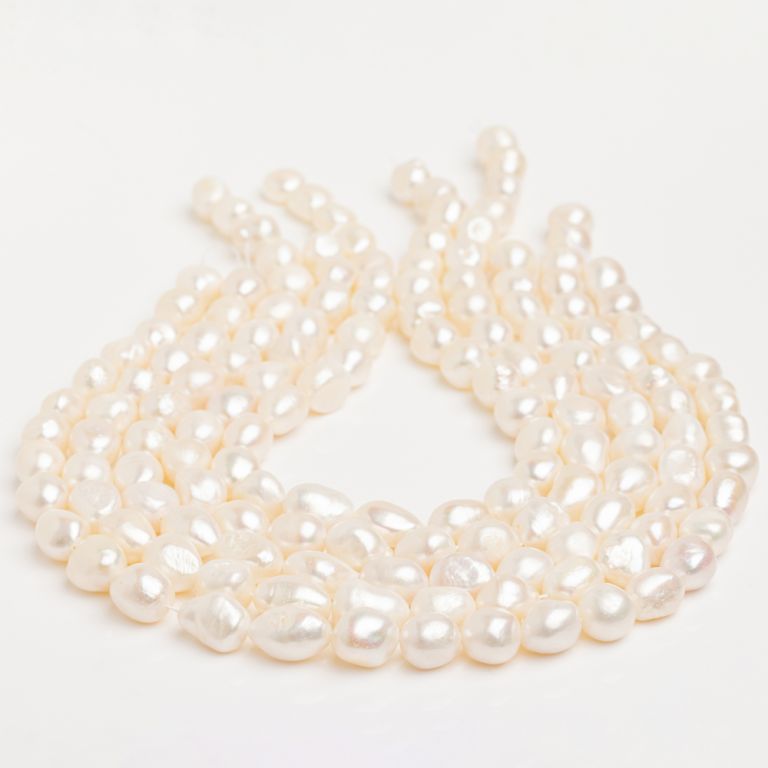 Pietre Semipretioase - Perle de cultura alb forme neregulate 11-12 mm