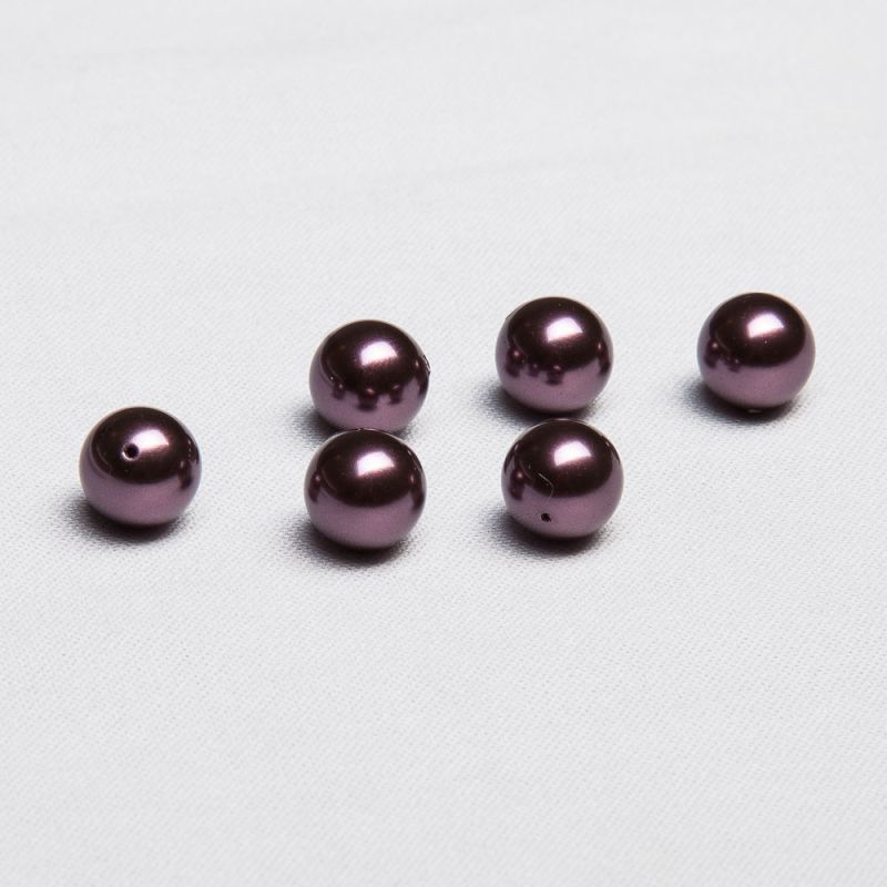 Swarovski 5810 Crystal Pearls 10 mm Burgundy - 8 buc I Magazinuldepietre.ro