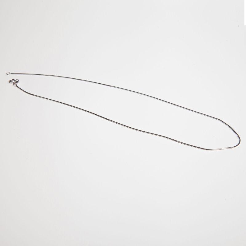 Black Friday - Reduceri [Lantisor argint placat rodiu 1 mm sarpe lungime 41 cm - 1 buc] Promotie