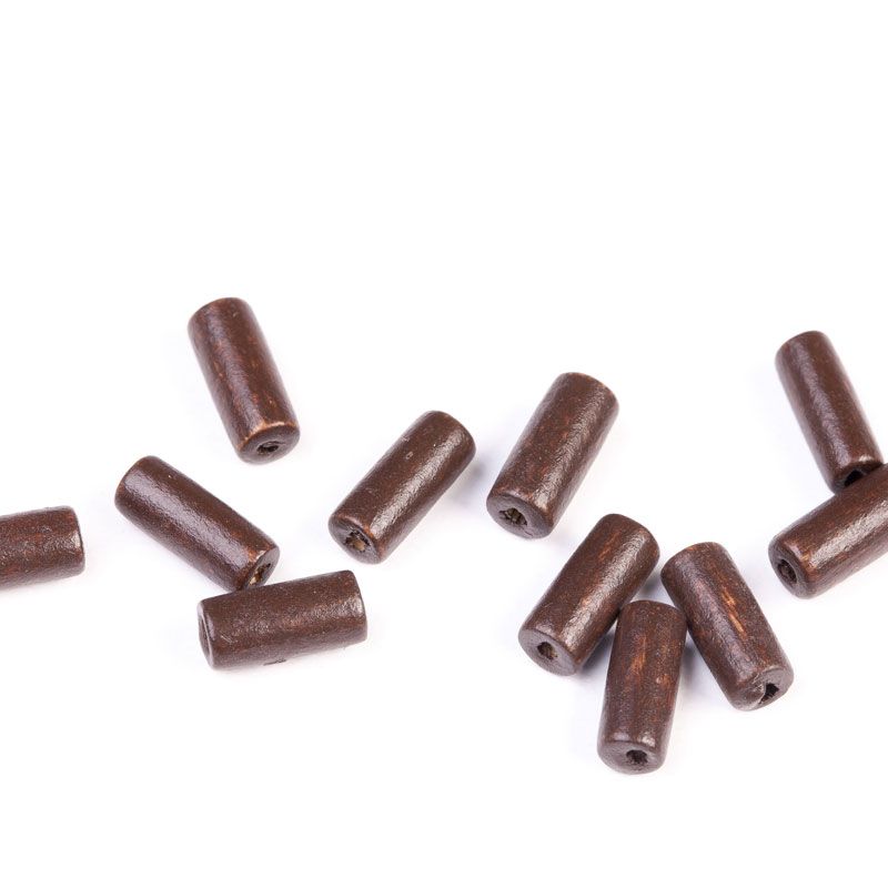 Lemn vopsit maro tuburi 3x8 mm - 130 buc I Magazinuldepietre.ro