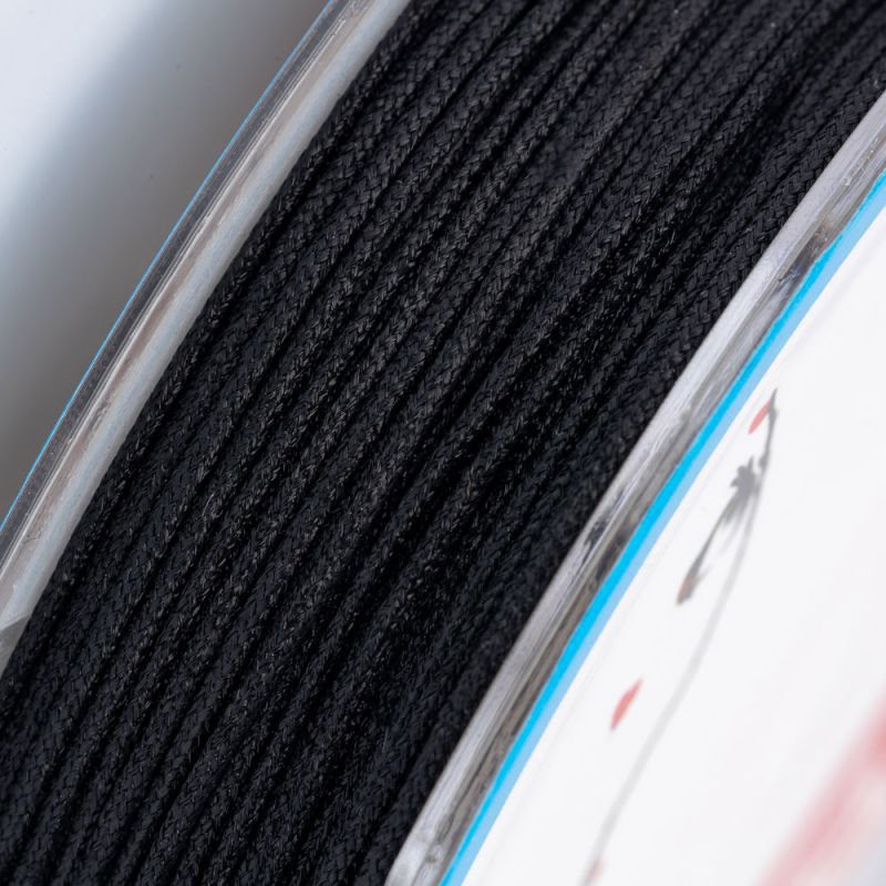 Rola fir textil negru 0.8 mm 20 metri I Magazinuldepietre.ro
