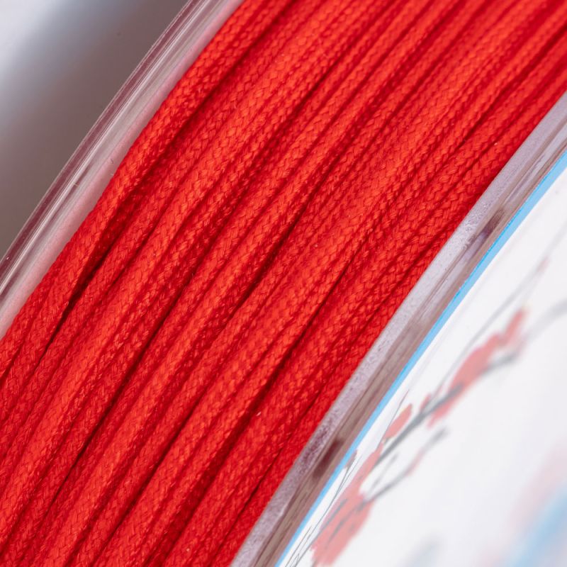 Rola fir textil rosu 0.8 mm 20 metri I Magazinuldepietre.ro