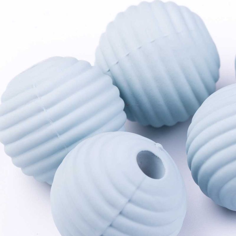 Silicon bleu pal striatii sfera 19 mm - 5 buc I Magazinuldepietre.ro