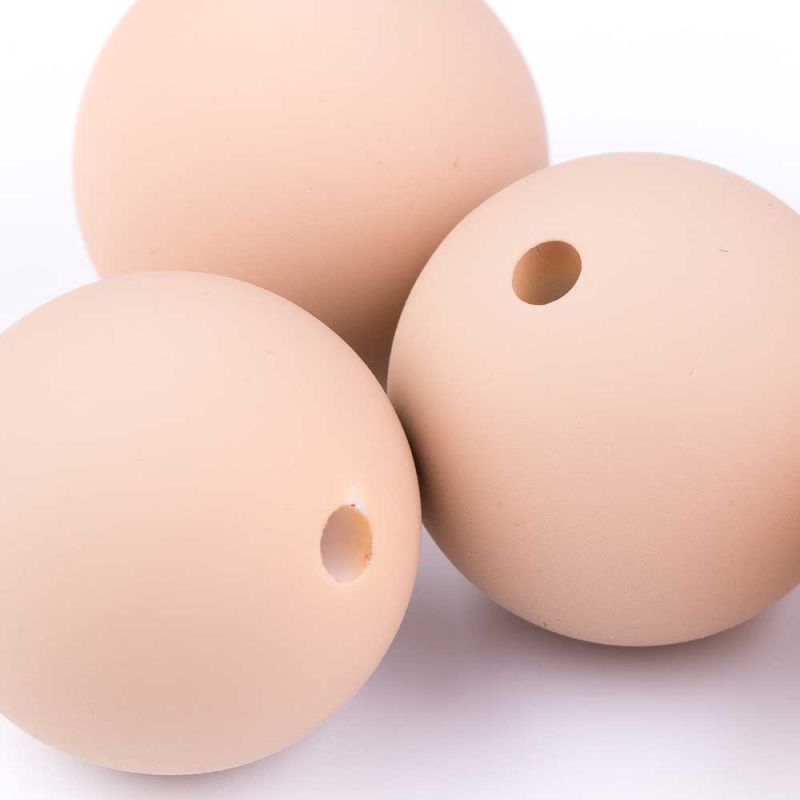 Silicon crem sfera 24 mm - 2 buc I Magazinuldepietre.ro