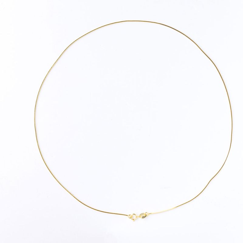 Black Friday - Reduceri [Lantisor argint placat aur 14K sarpe 1 mm lungime 41 cm - 1 buc] Promotie