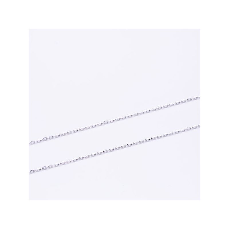 Black Friday - Reduceri [Lant argint placat rodiu zale ovale 1.3x1.8 mm - 0.5 m] Promotie