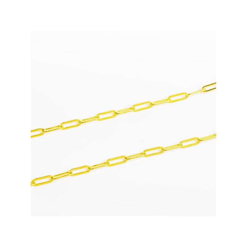 Black Friday - Reduceri [Lant argint placat aur 14K zale ovale 3x7 mm - 0.5 m] Promotie