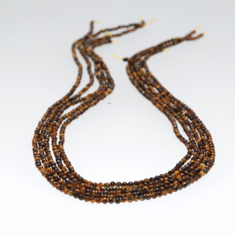 Ochi tigru sfere fatetate 2.5 mm I Magazinuldepietre.ro