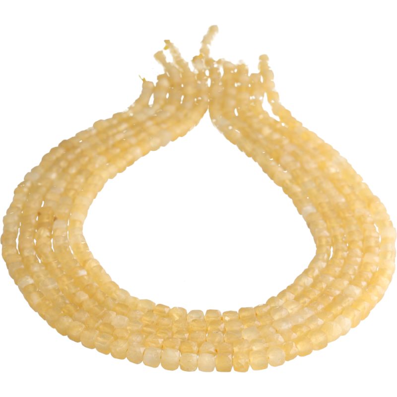 Pietre Semipretioase - Topaz galben cuburi fatetate 4.5 mm