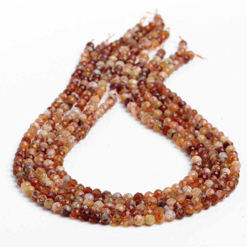 Pietre Semipretioase - Opal de foc sfere fatetate 4.5 mm