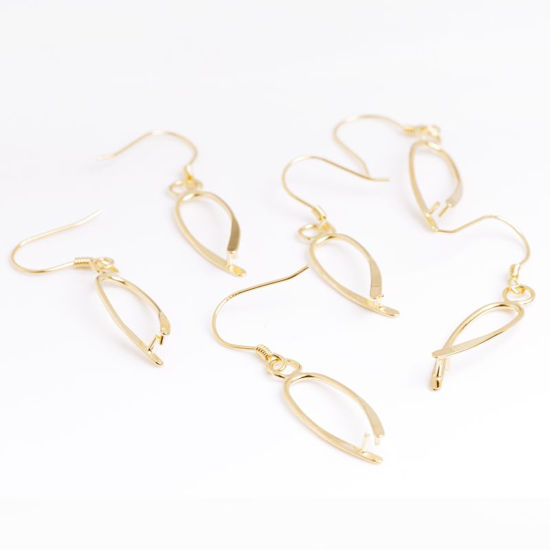 Black Friday - Reduceri [Tortite carlig argint placat aur 14K spirala 25 mm - 1 per] Promotie