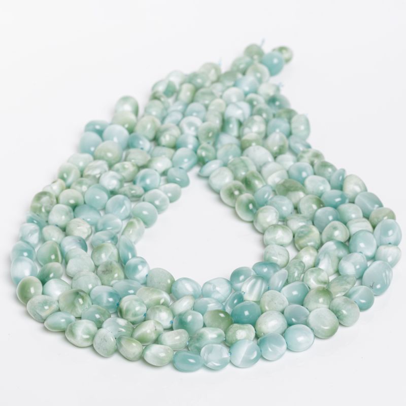 Pietre Semipretioase - Larimar verde forme neregulate 9-10 mm