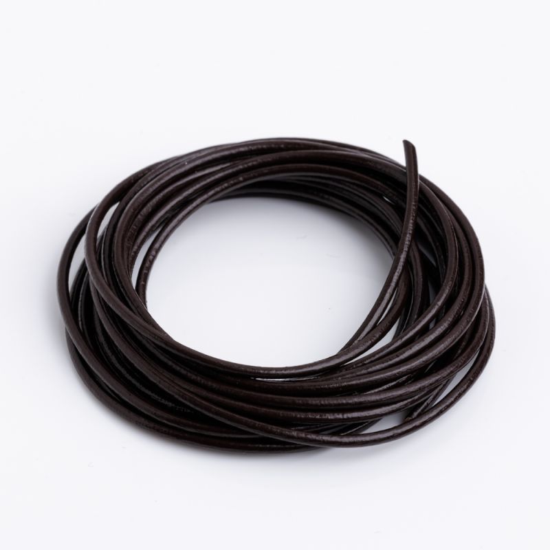 Black Friday - Reduceri [Snur piele rotund 1.5 mm maro - 2 m] Promotie