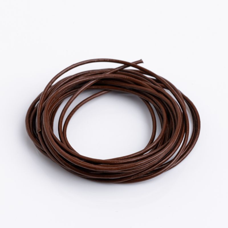 Black Friday - Reduceri [Snur piele rotund 1 mm maroniu - 2 m] Promotie