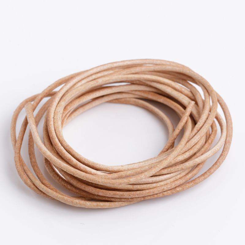 Black Friday - Reduceri [Snur piele rotund 1.5 mm natural - 2 m] Promotie