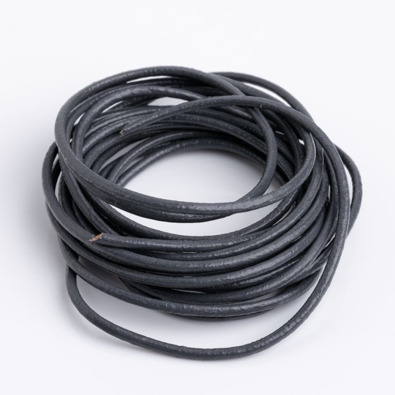 Black Friday - Reduceri [Snur piele rotund 1.5 mm gri - 2 m] Promotie