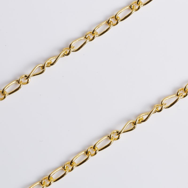 Black Friday - Reduceri [Lant argint placat aur 14K zale spiralate 2.35 mm - 0.5 m] Promotie