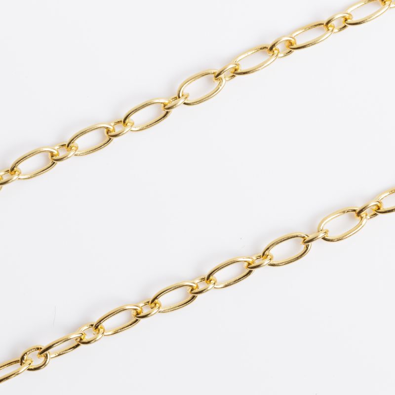 Black Friday - Reduceri [Lant argint placat aur 14K zale ovale 2.9 mm - 0.5 m] Promotie
