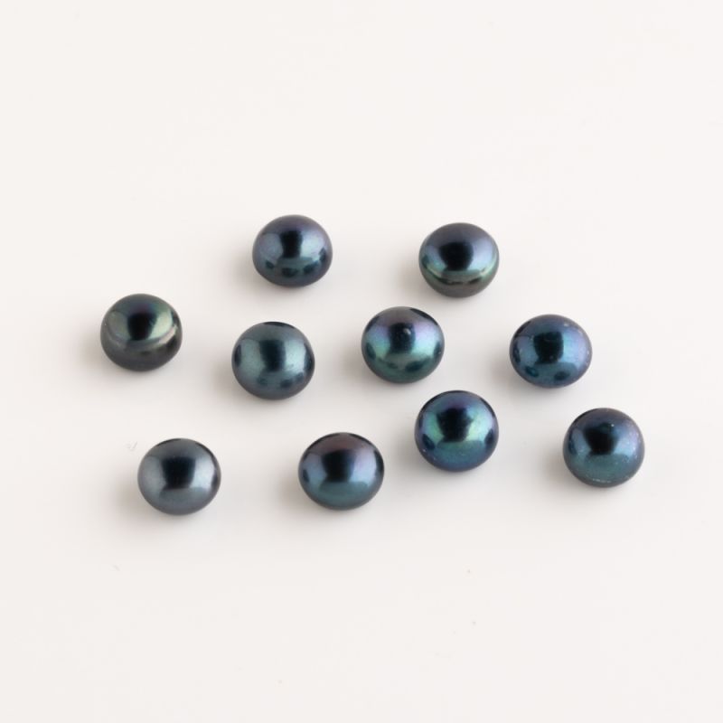 Black Friday - Reduceri [Cabosoane perle de cultura albastru 6 mm - 10 buc] Promotie