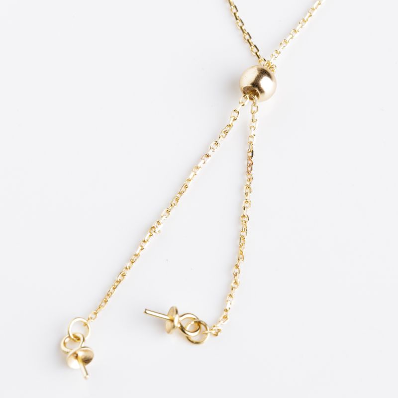 Black Friday - Reduceri [Baza lantisor argint placat aur 14K culisant 2 charmuri - 1 buc] Promotie