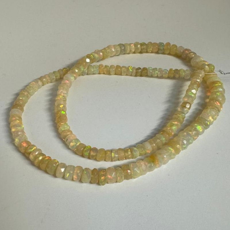 Pietre Semipretioase - Opal de foc discuri neregulate fatetate crescendo 4-6 mm