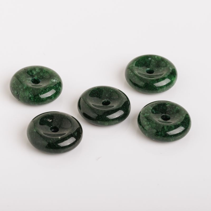 Pietre Semipretioase - Jad verde inchis donut 15 mm