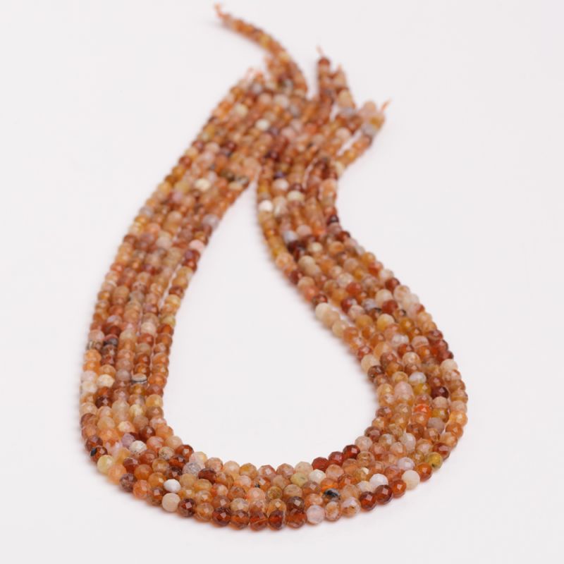Pietre Semipretioase - Opal de foc sfere fatetate 4 mm