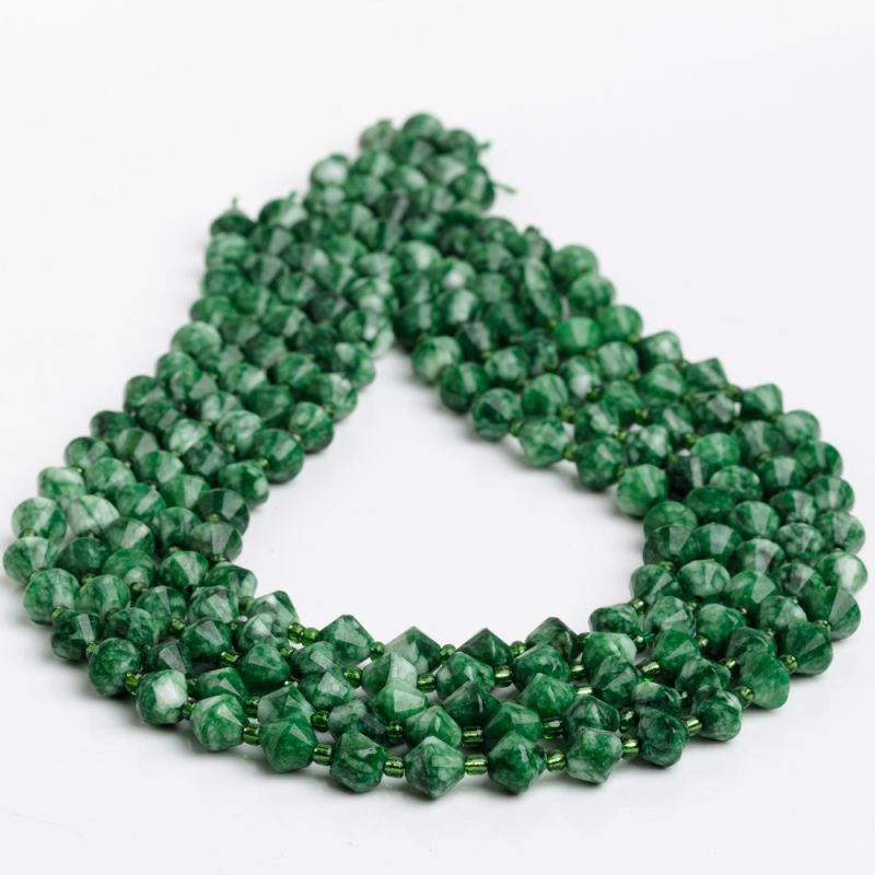 Pietre Semipretioase - Jad verde biconic 8 mm
