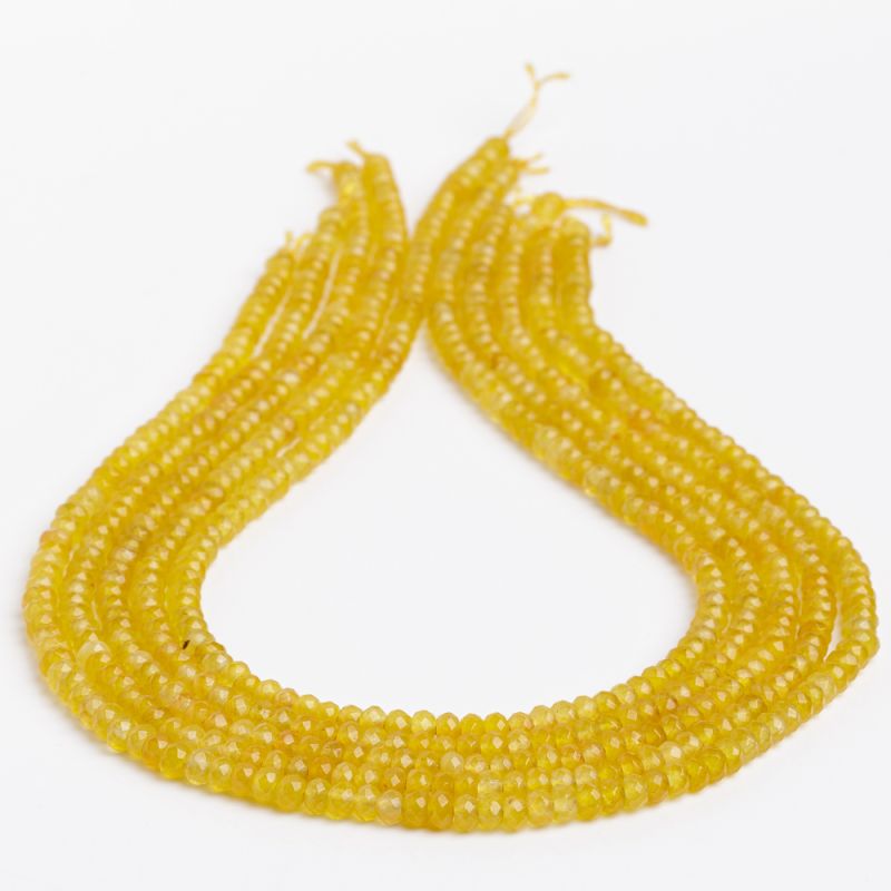 Pietre Semipretioase - Jad galben discuri fatetate 4.5 mm
