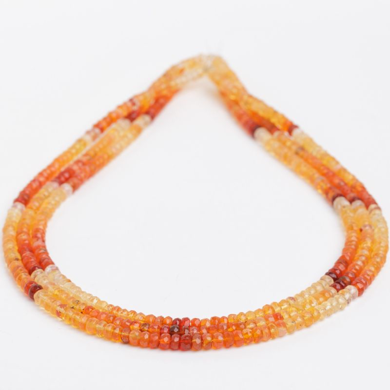 Pietre Semipretioase - Opal de foc nuante discuri fatetate 4 mm Mexic