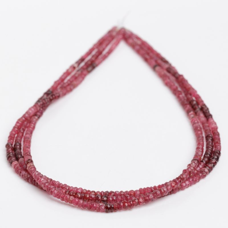 Pietre Semipretioase - Spinel rosu nuante discuri fatetate 3.5 mm Myanmar