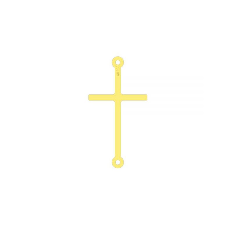 Link aur 14k cruce 10x19 mm orificiu 0.8 mm - 1 buc I Magazinuldepietre.ro