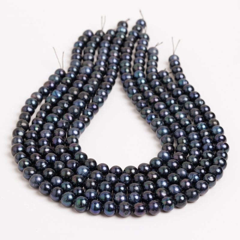 Perle de cultura negru 8-9 mm I Magazinuldepietre.ro