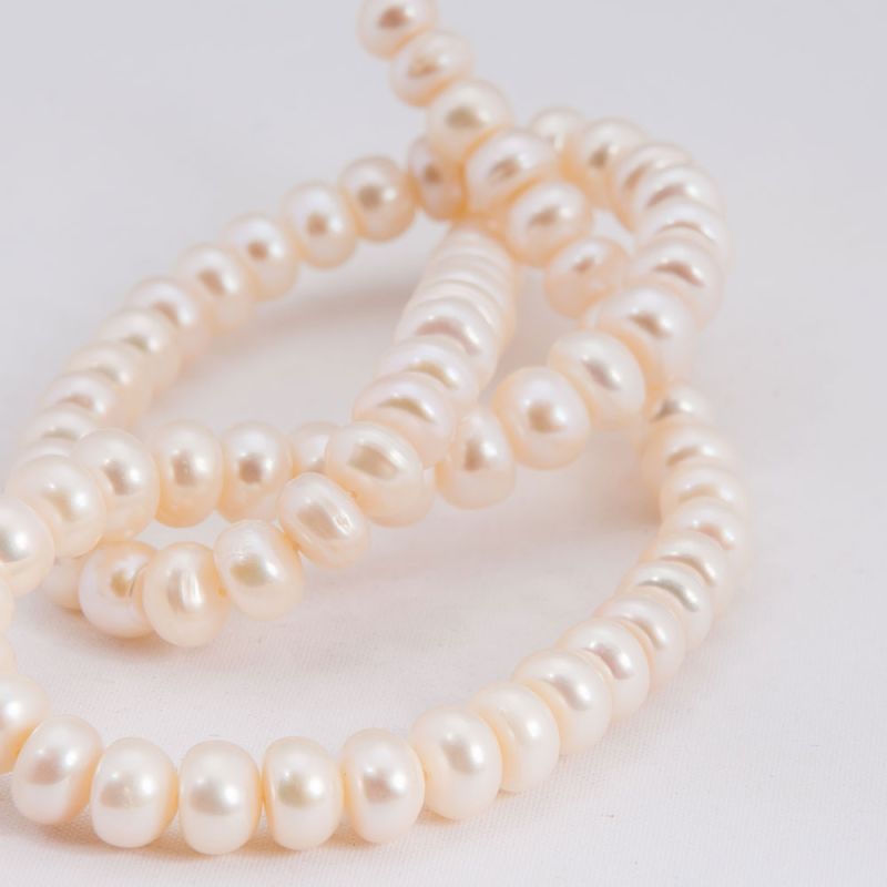 Perle de cultura alb discuri 7-8 mm I Magazinuldepietre.ro