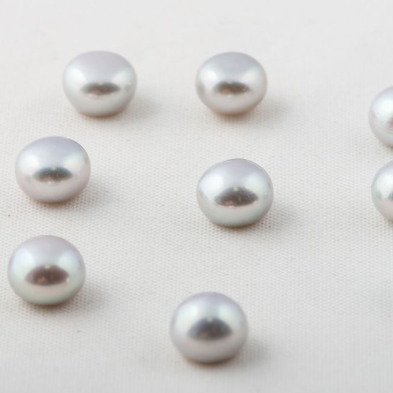 Cabosoane perle de cultura gri 8 mm - 10 buc I Magazinuldepietre.ro