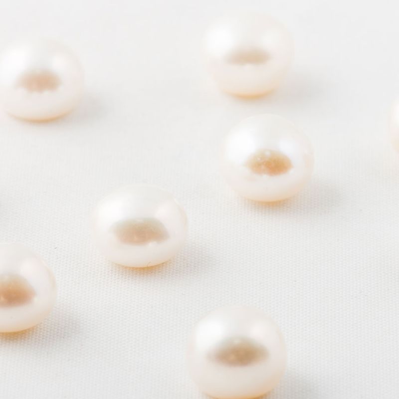 Cabosoane perle de cultura alb 10 mm - 10 buc I Magazinuldepietre.ro