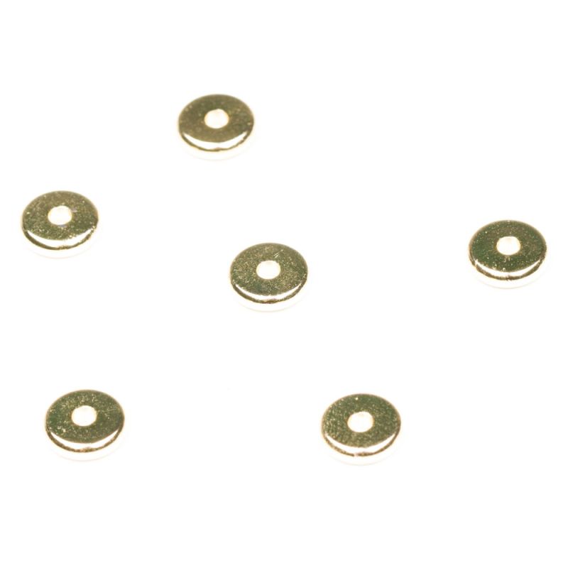 Distantier inox placat auriu disc 2x8 mm - 40 buc I Magazinuldepietre.ro